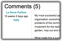 Screenshot of course comments and discussions