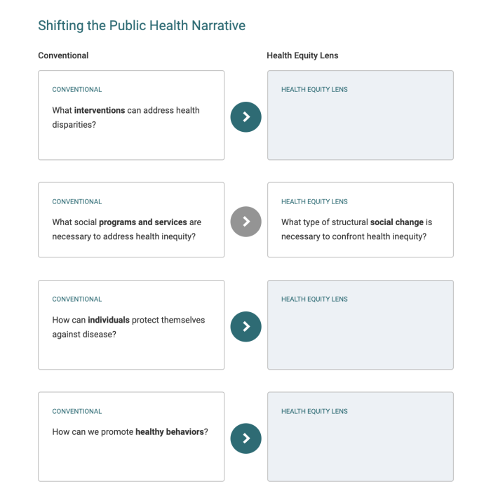 Screenshot of the reveal card interactive: Shifting the Public Health Narrative